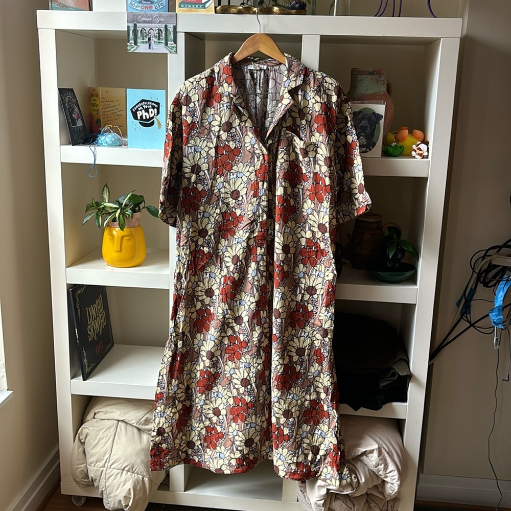 Madewell Lightestspun Cover-Up Maxi Shirtdress in Daydream Floral